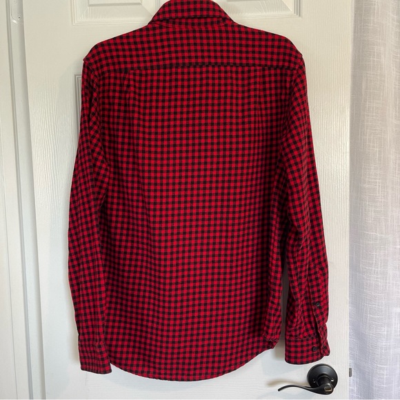 Goodfellow & Co Red and Black Plaid Men's M Shirt - Picture 9 of 12
